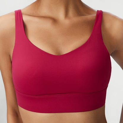 Fixed Pads Push Up High Intensity Sports Bra