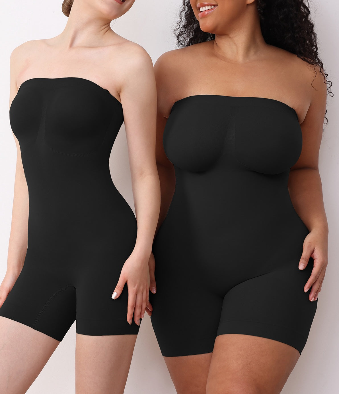 Knitted Ultra Slim Mid Thigh Detachable Straps Bodysuit