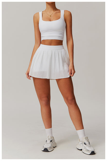 Thick Straps Flat Neck Tank Sports Top