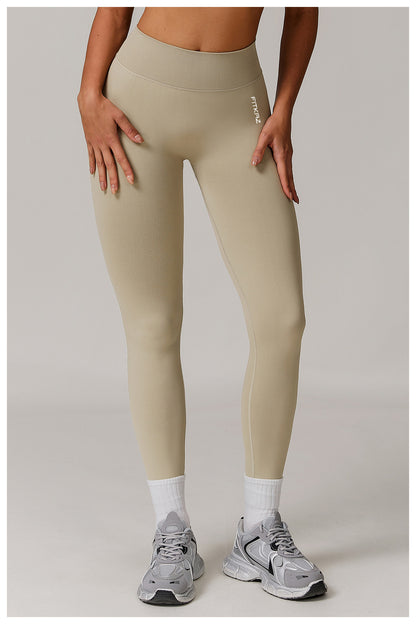 Knitted Seamless V Shape Back Peach Booty Leggings