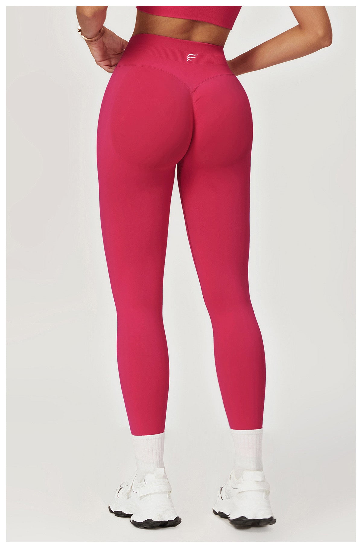 Seamless Knitted Mid High Waist High Intensity Peach Booty Sports Leggings