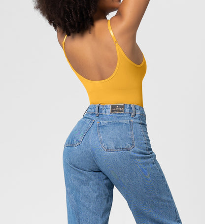 Knitted Casual Thong Bodysuit