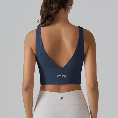 Full Coverage Deep V Back Beauty High Intensity Sports Bra