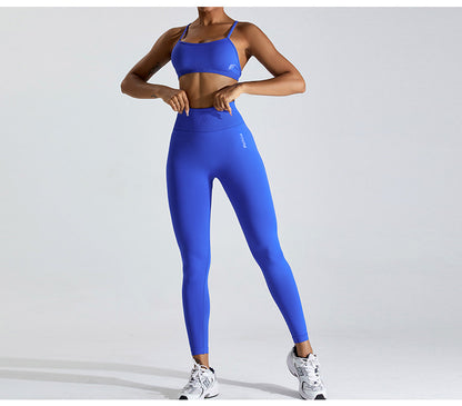 Seamless Knitted Adjustable Cross Back Beauty Sports Bra
