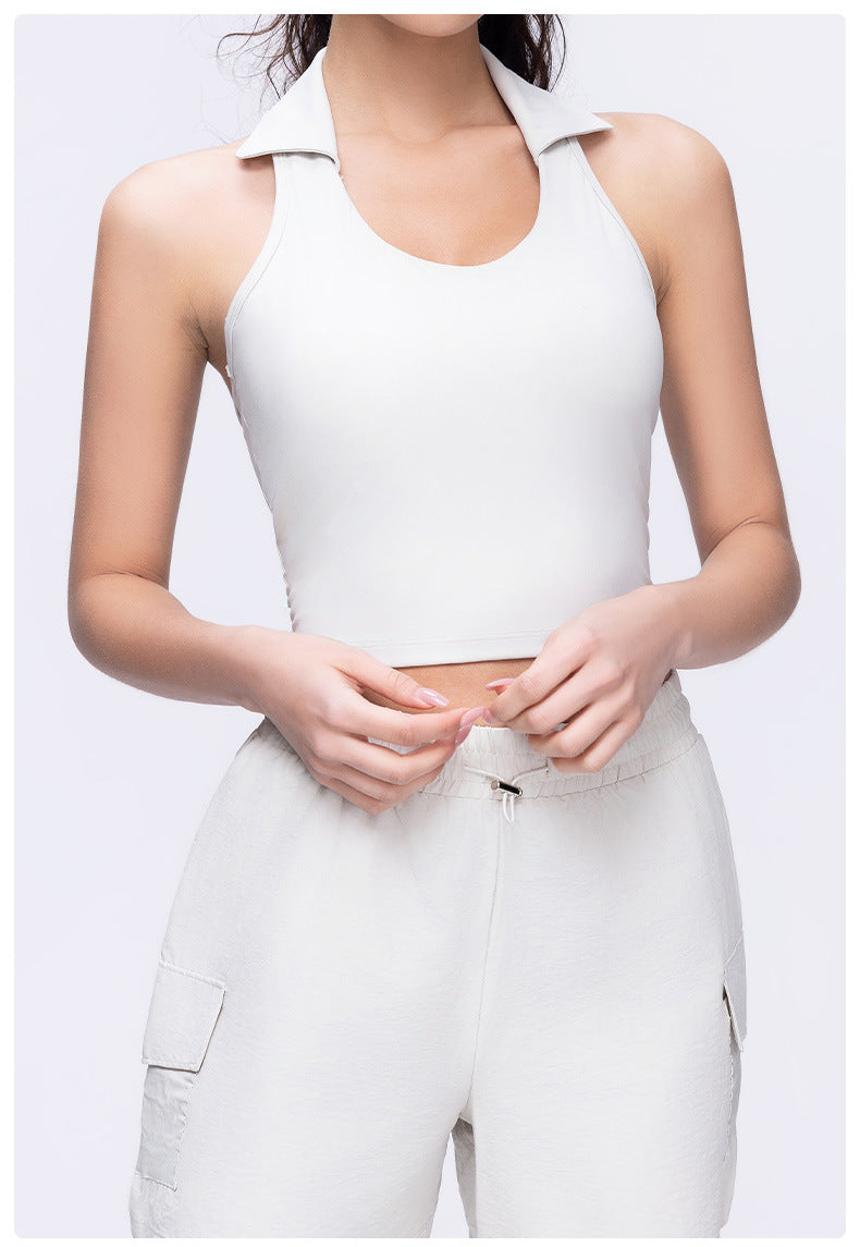 Polo U Neck Racer Back Sports Top