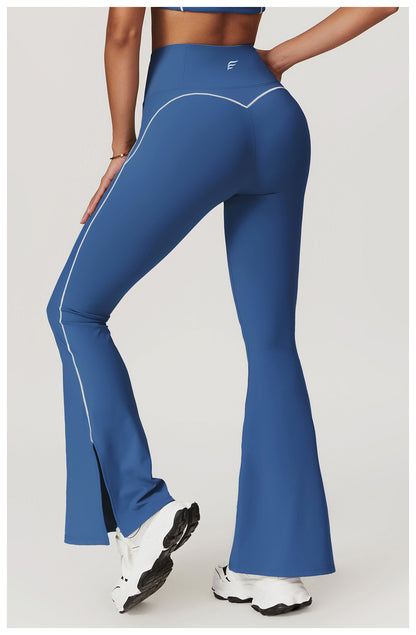 Skin Touch White Doodle Lines Sports Pants