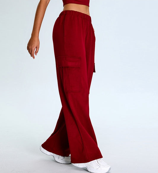 Soft Touch Winter Pockets Loose Straight Cut Sports Pants