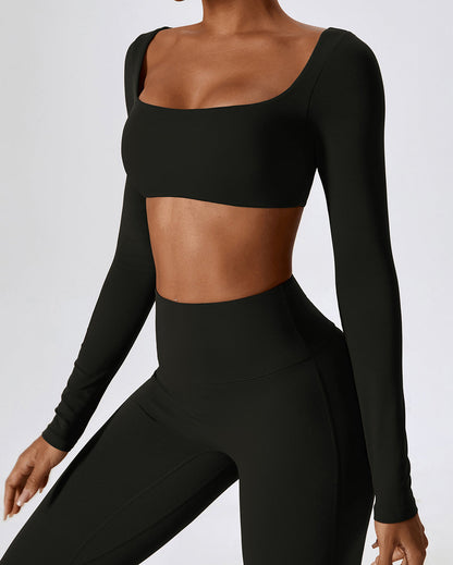 SkinTouch Square Neck Long Sleeves Sports Bra