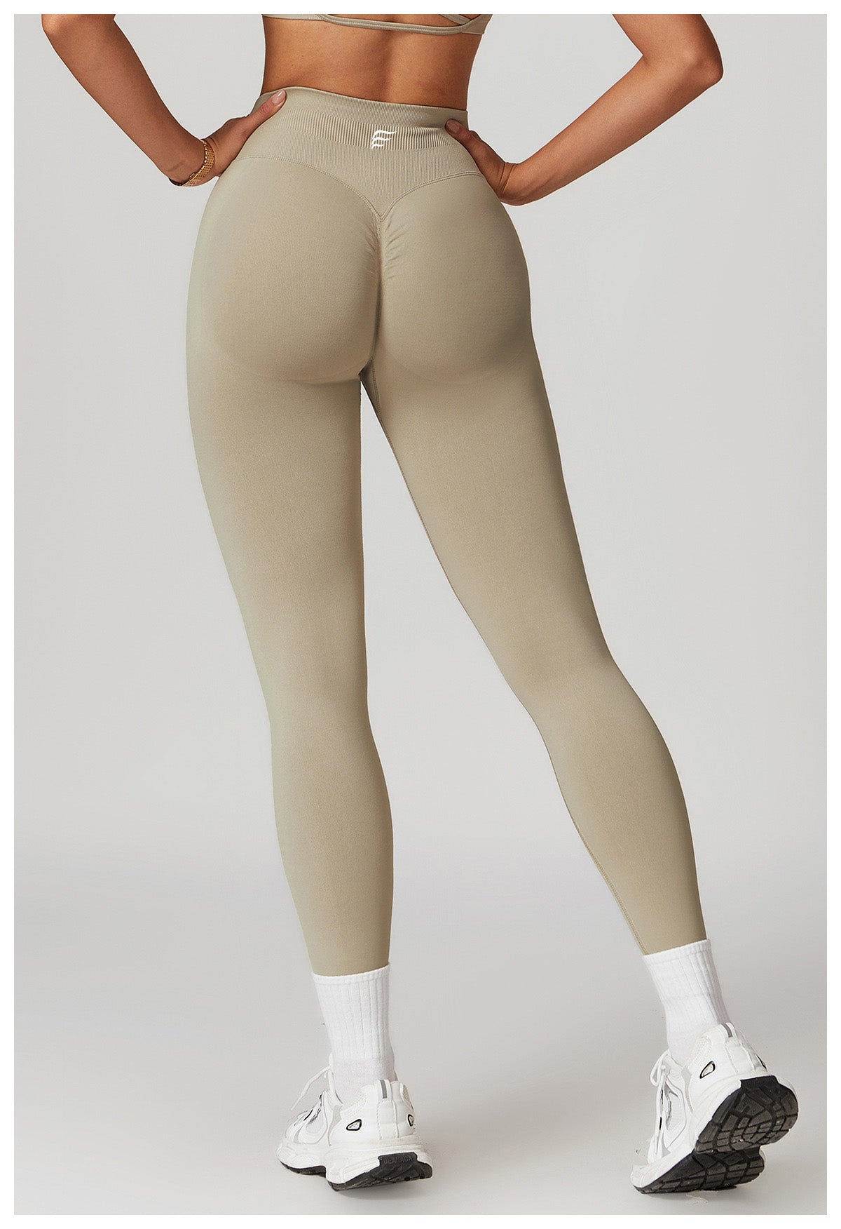 Seamless Knitted Mid High Waist High Intensity Peach Booty Sports Leggings