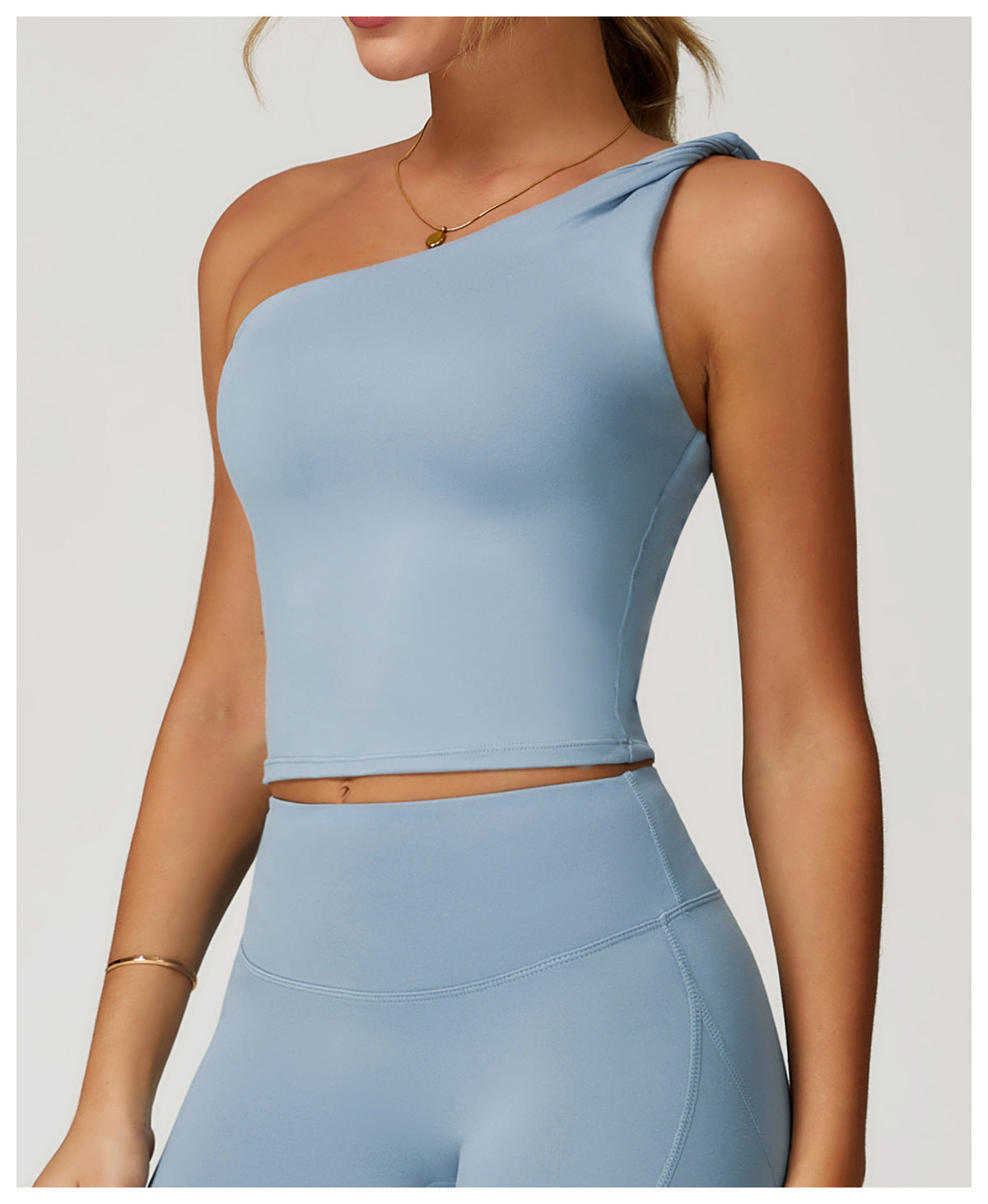 Single Shoulder Slim Casual Sports Tank Top