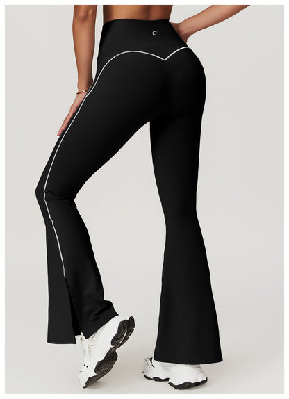 Skin Touch White Doodle Lines Sports Pants