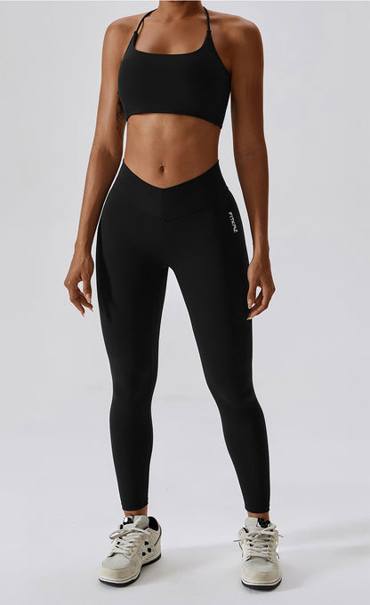 Flash Sale - Skin Touch V Shape Waist Peach Booty Leggings