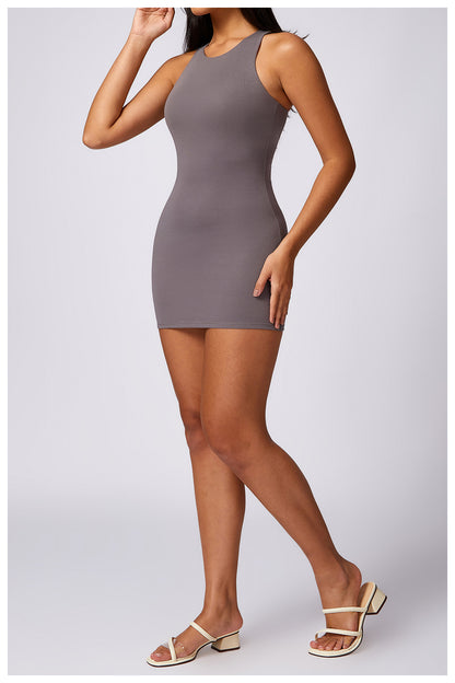 Basic Beauty Racer Back Slim Fit Slip Dress