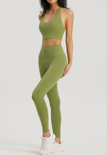 SkinTouch Simple Halter Top Back Beauty Sports Bra