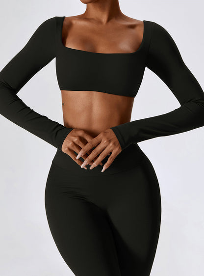 SkinTouch Square Neck Long Sleeves Sports Bra