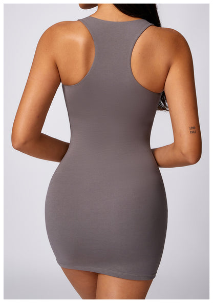 Basic Beauty Racer Back Slim Fit Slip Dress