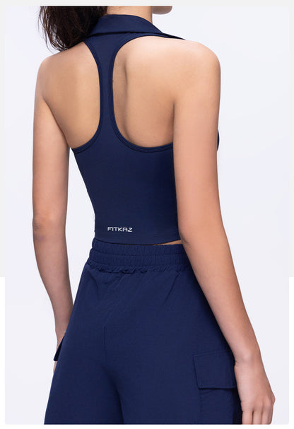 Polo U Neck Racer Back Sports Top