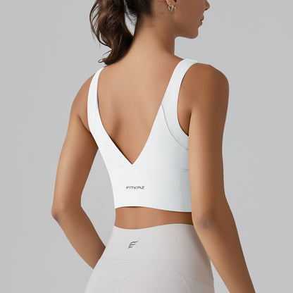Full Coverage Deep V Back Beauty High Intensity Sports Bra