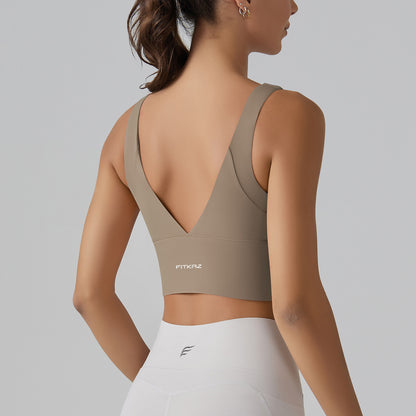 Full Coverage Deep V Back Beauty High Intensity Sports Bra