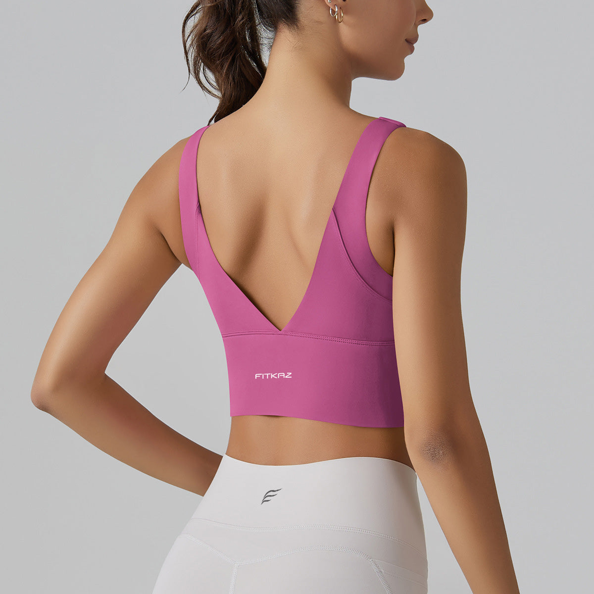Full Coverage Deep V Back Beauty High Intensity Sports Bra