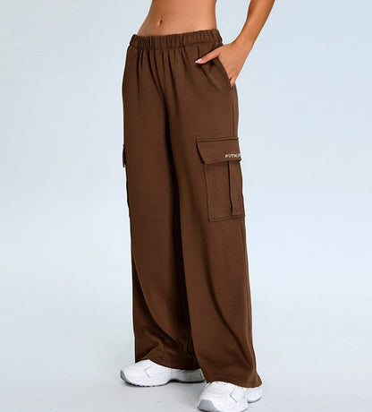 Soft Touch Winter Pockets Loose Straight Cut Sports Pants