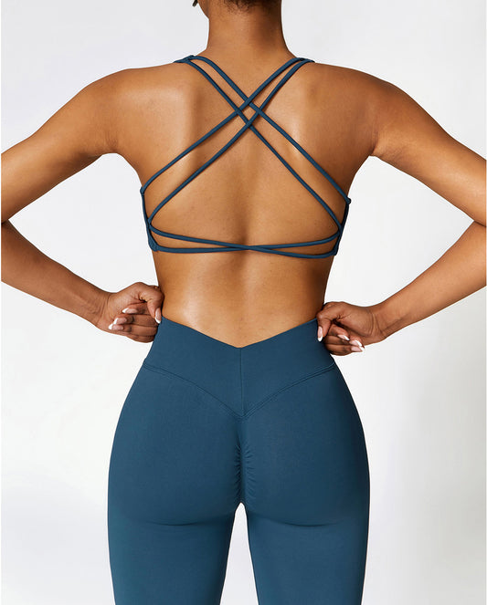 Flash Sale - Knitted High Intensity Crossed Back Sports Bra