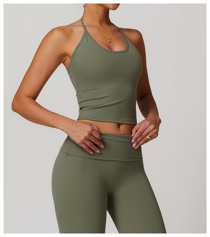 Hottie Spice Straps Casual Back Beauty Sports Halter Tank Top