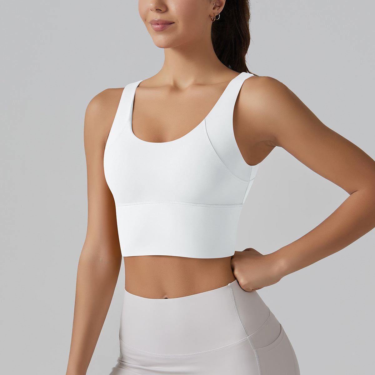 Full Coverage Deep V Back Beauty High Intensity Sports Bra