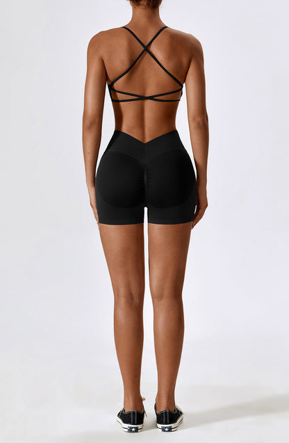 Seamless Knitted Back Beauty Sports Set