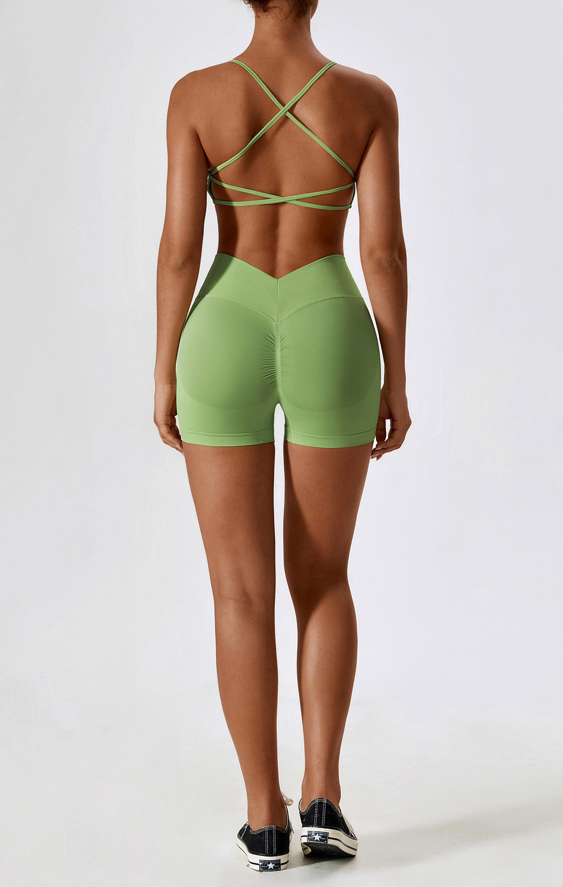 Seamless Knitted Back Beauty Sports Set
