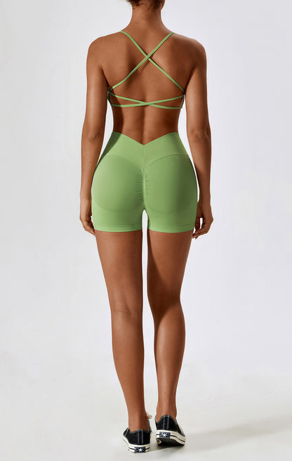 Seamless Knitted Back Beauty Sports Set