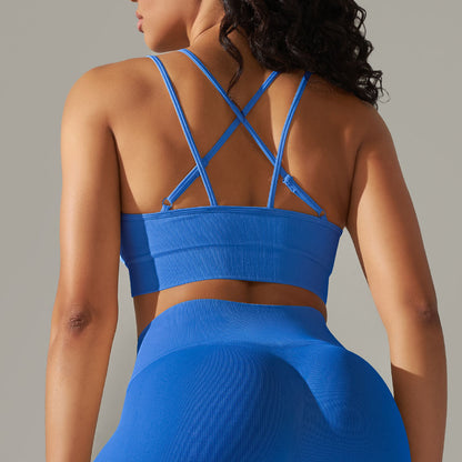 Happy Price Series Vertical Line Stretchy 4 Piece Sports Set