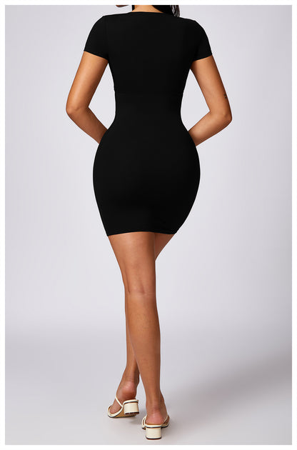 Deep V Neck Hottie Slim Short Dress (with pads)