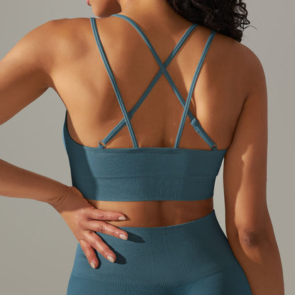 Happy Price Series Vertical Line Stretchy 4 Piece Sports Set