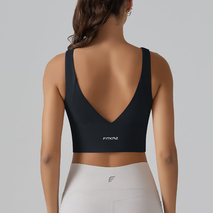 Full Coverage Deep V Back Beauty High Intensity Sports Bra