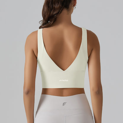Full Coverage Deep V Back Beauty High Intensity Sports Bra