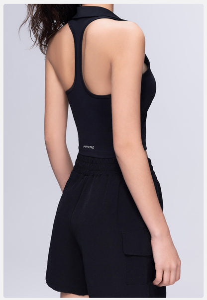 Polo U Neck Racer Back Sports Top