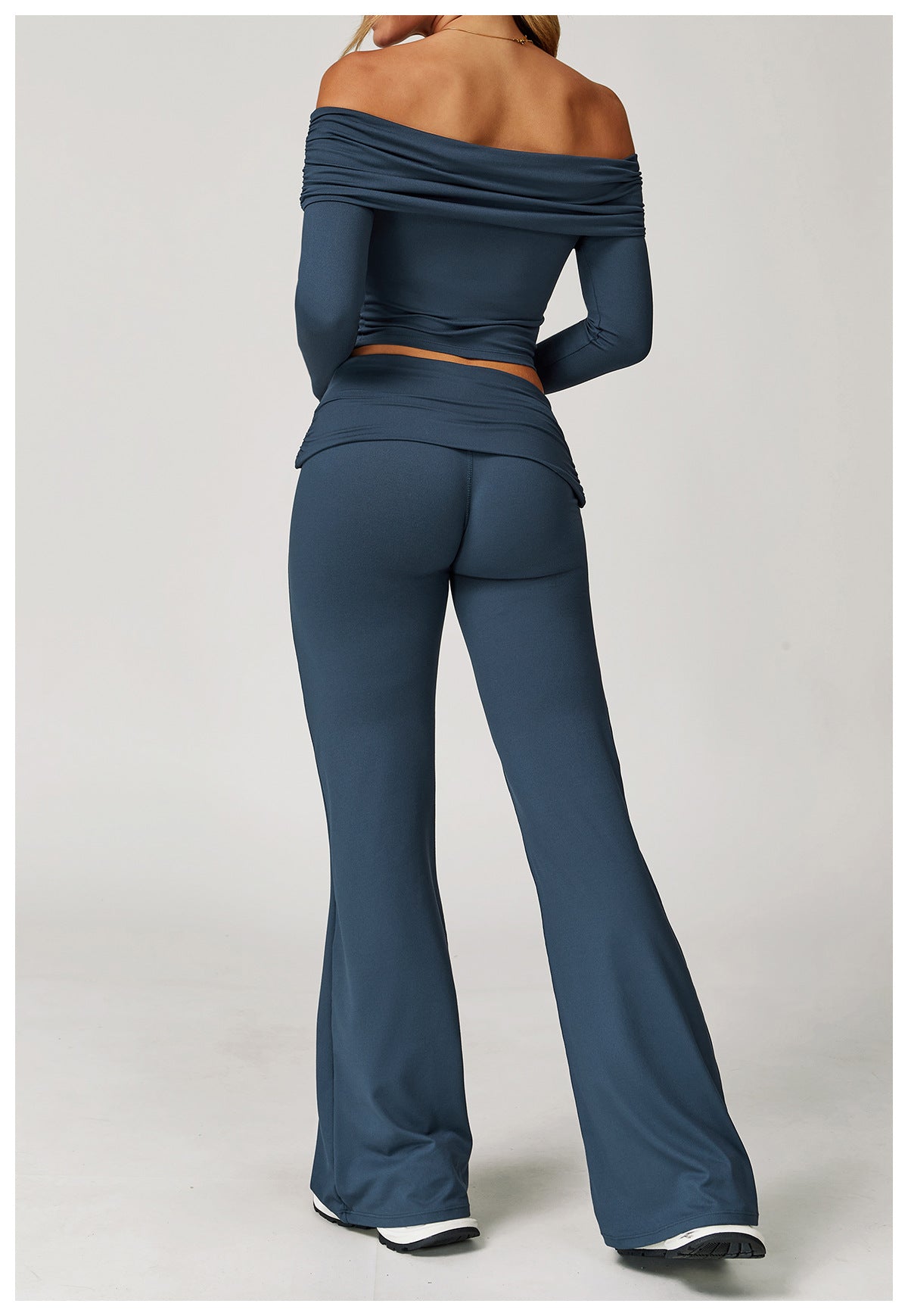 Wrinkles Waist Casual Boot Cut Sports Pants