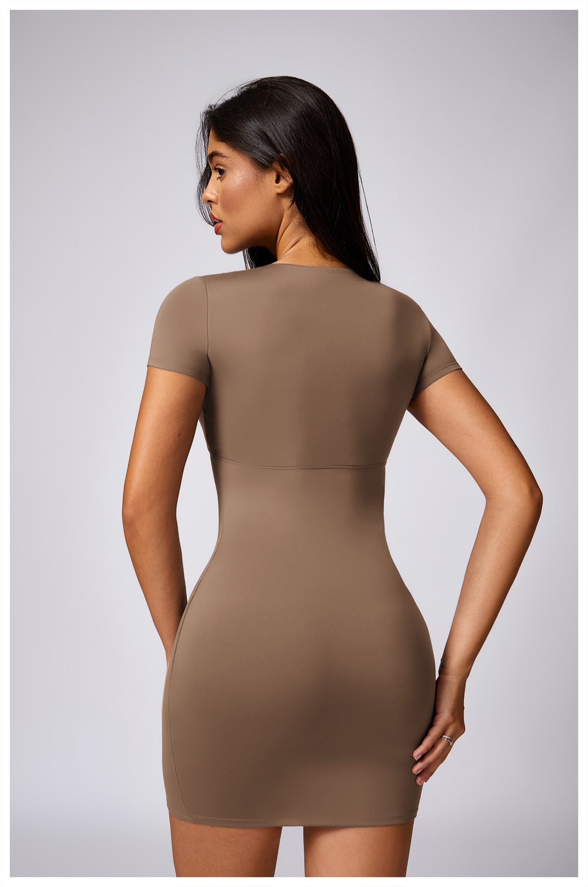 Deep V Neck Hottie Slim Short Dress (with pads)