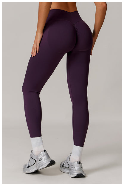 Knitted Seamless V Shape Back Peach Booty Leggings