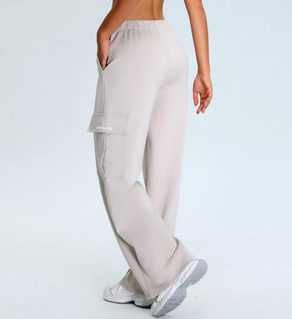 Soft Touch Winter Pockets Loose Straight Cut Sports Pants