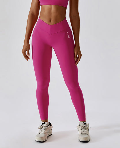 Flash Sale - Skin Touch V Shape Waist Peach Booty Leggings