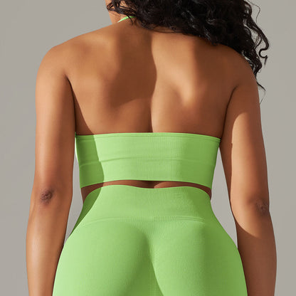 Happy Price Series Vertical Line Stretchy 4 Piece Sports Set