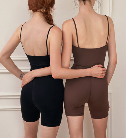 Flash Sale - Casual Yoga Knitted Sweater and Jumpsuit Shorts Set
