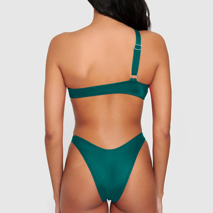 Buckles Irregular Splicing One Piece Swimsuit