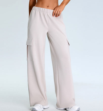 Soft Touch Winter Pockets Loose Straight Cut Sports Pants