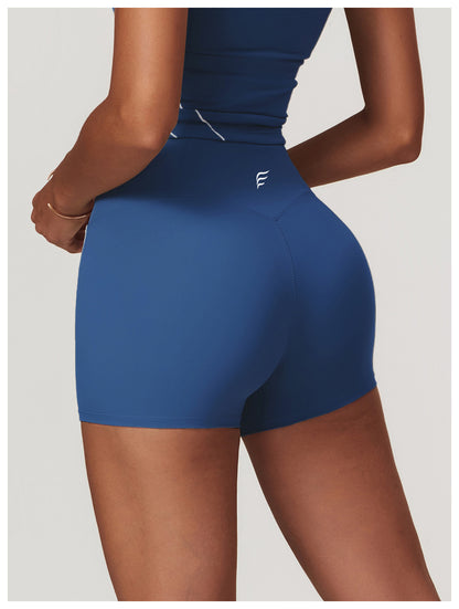 Skin Touch White Doodle Lines Sports Shorts