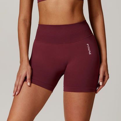 Seamless Knitted Mid High Waist High Intensity Peach Booty Sports Short