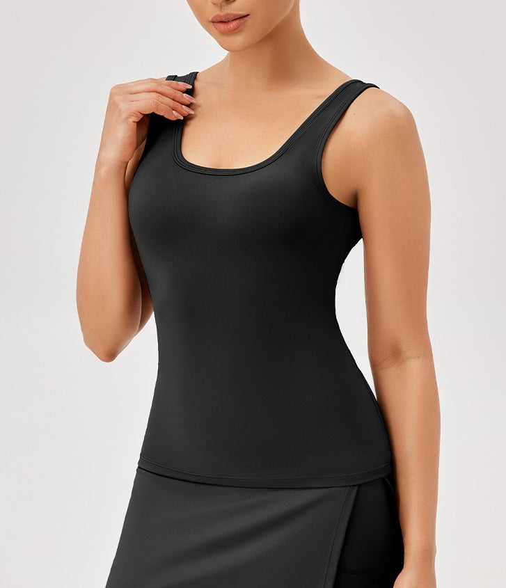 Thick Shoulder Straps Tight Waist Sports Vest Top