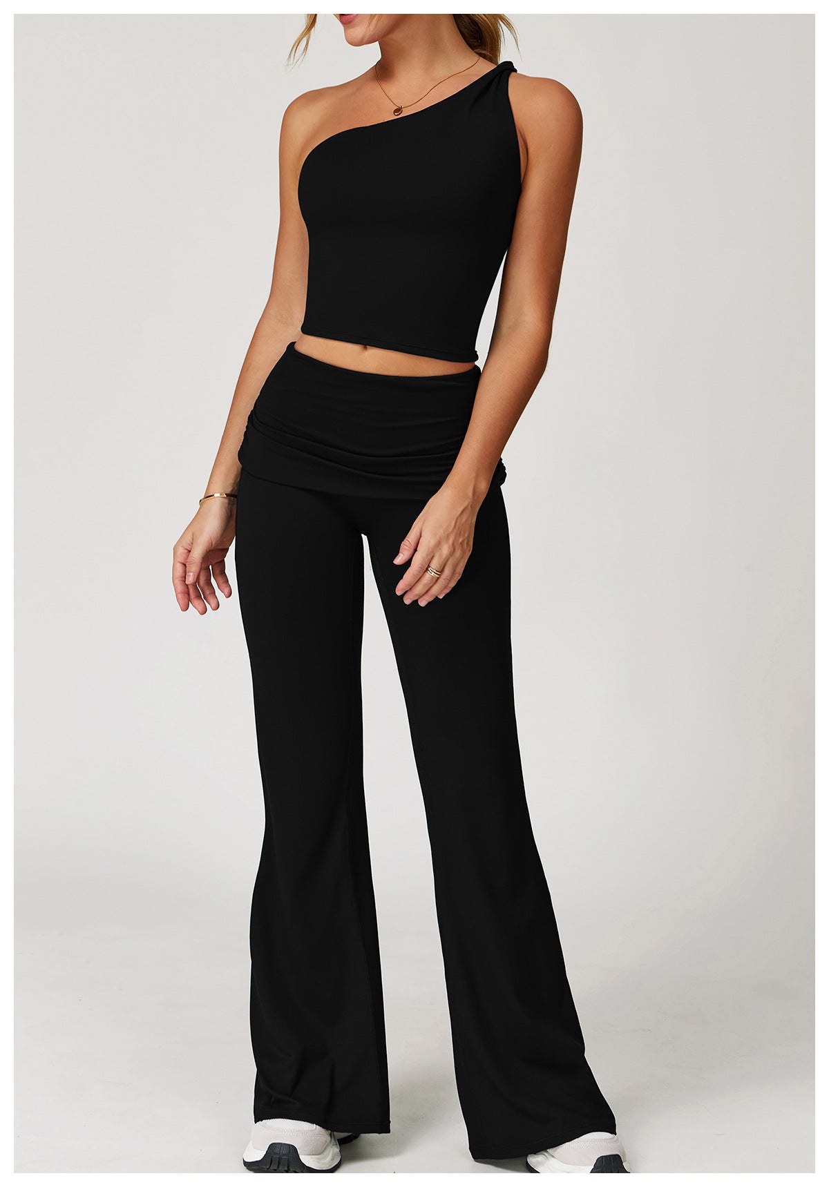 Single Shoulder Slim Casual Sports Tank Top